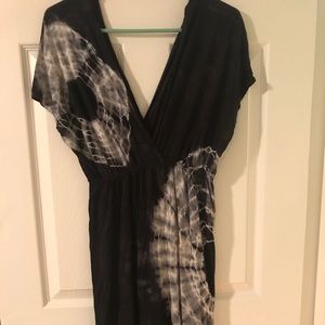 Black Tie Dye Loose Dress